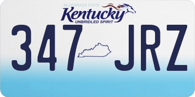 KY license plate 347JRZ