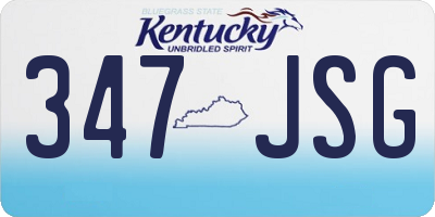 KY license plate 347JSG