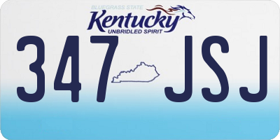 KY license plate 347JSJ