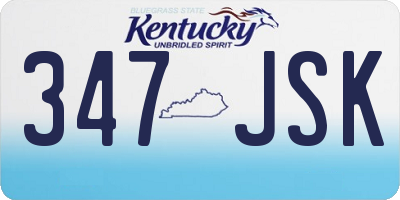 KY license plate 347JSK