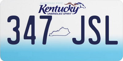 KY license plate 347JSL