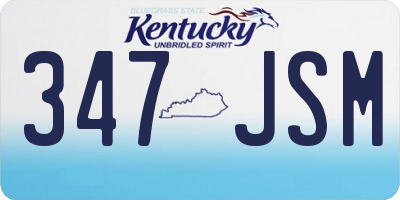KY license plate 347JSM