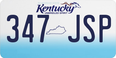 KY license plate 347JSP