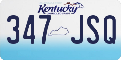 KY license plate 347JSQ
