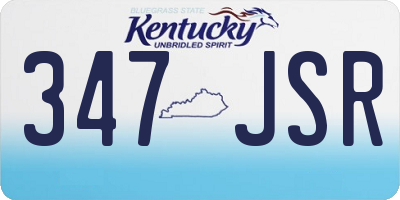 KY license plate 347JSR