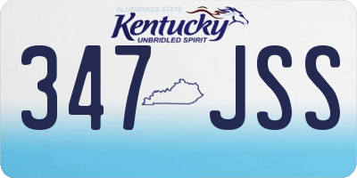KY license plate 347JSS
