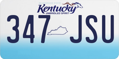 KY license plate 347JSU