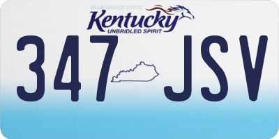 KY license plate 347JSV