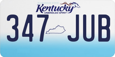 KY license plate 347JUB