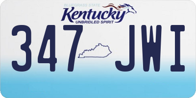 KY license plate 347JWI
