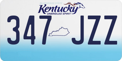 KY license plate 347JZZ