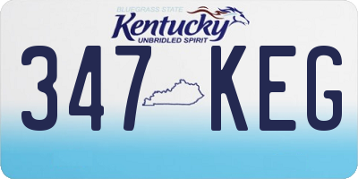 KY license plate 347KEG