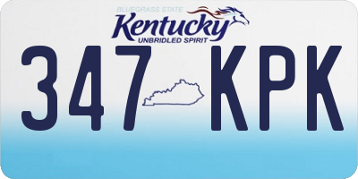KY license plate 347KPK