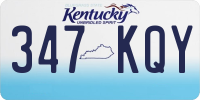 KY license plate 347KQY