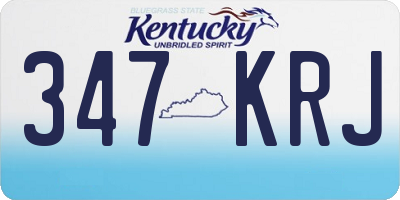 KY license plate 347KRJ