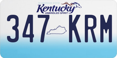 KY license plate 347KRM
