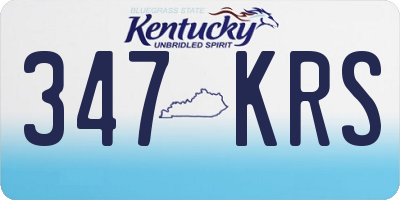 KY license plate 347KRS