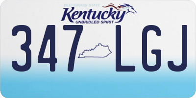 KY license plate 347LGJ