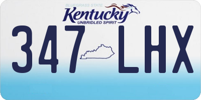 KY license plate 347LHX