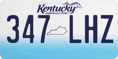 KY license plate 347LHZ