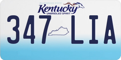 KY license plate 347LIA