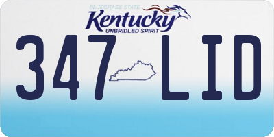 KY license plate 347LID