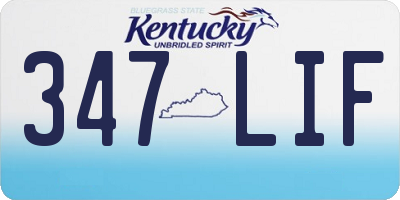 KY license plate 347LIF