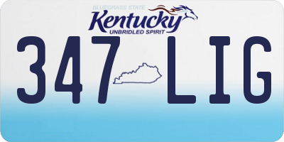 KY license plate 347LIG