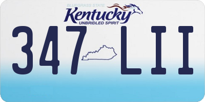 KY license plate 347LII