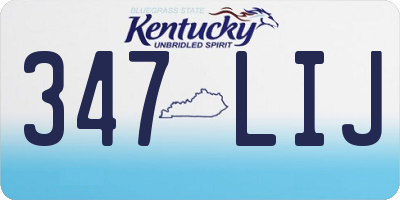 KY license plate 347LIJ