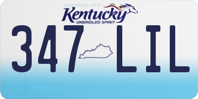KY license plate 347LIL