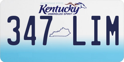 KY license plate 347LIM
