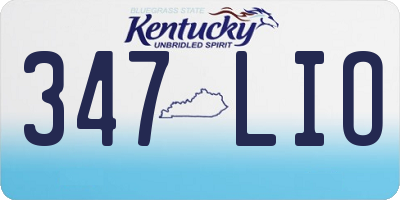 KY license plate 347LIO