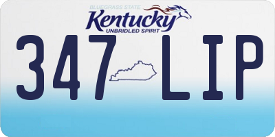 KY license plate 347LIP