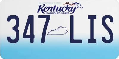 KY license plate 347LIS