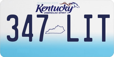 KY license plate 347LIT