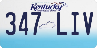 KY license plate 347LIV