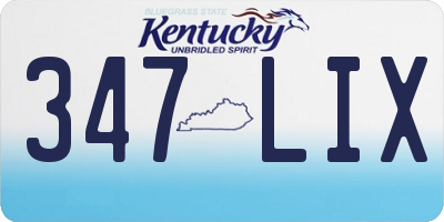 KY license plate 347LIX