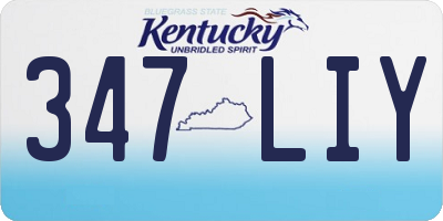 KY license plate 347LIY