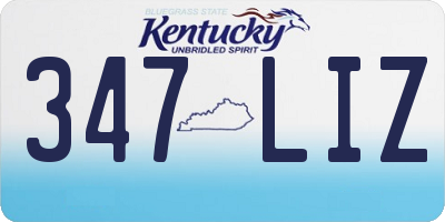 KY license plate 347LIZ