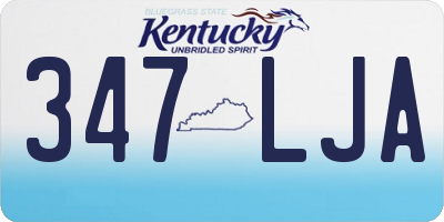 KY license plate 347LJA