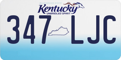 KY license plate 347LJC