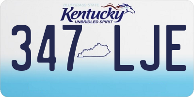 KY license plate 347LJE
