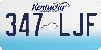 KY license plate 347LJF