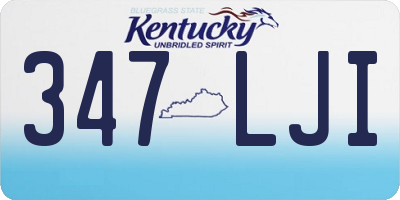 KY license plate 347LJI