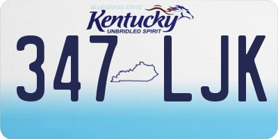 KY license plate 347LJK