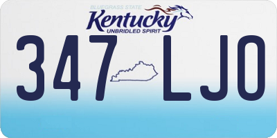 KY license plate 347LJO