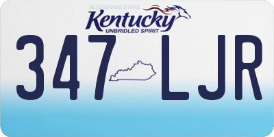 KY license plate 347LJR