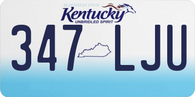 KY license plate 347LJU