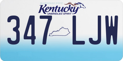KY license plate 347LJW